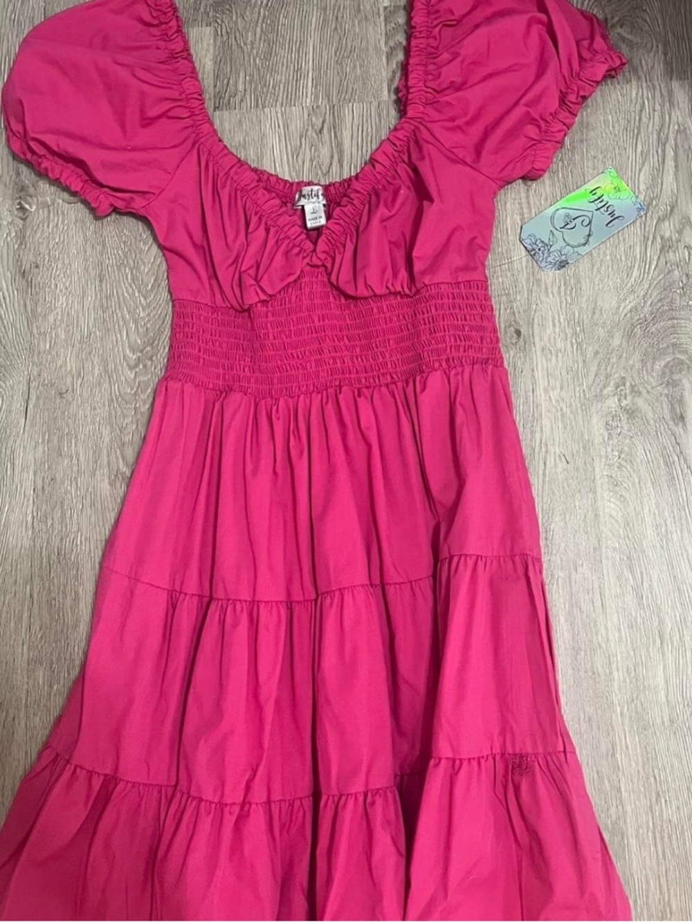 Hot pink dress
